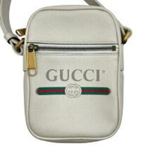 Gucci Sherry White Shoulder Line Leather Bag